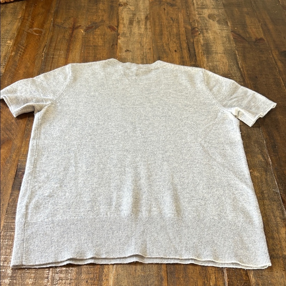 Theory Heather Gray Short Sleeve Top - Picture 3 of 7